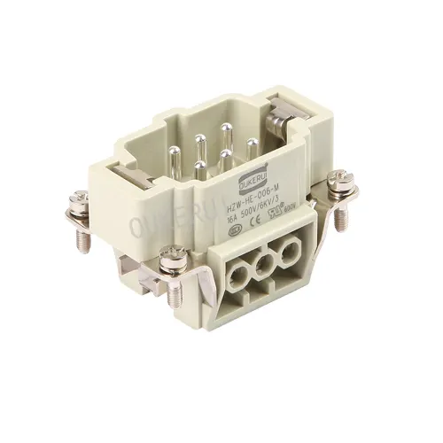 6 Pin 16A 500V Gravis Officium Connector Male Insert